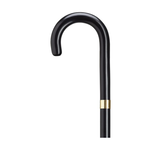 Gold Plated Band Crook Handle Canes Style