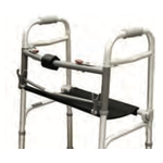 Deluxe Folding Walker WITH WHEELS AND FOLD UP SEAT