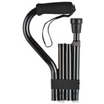 Nova Folding Offset Cane Black