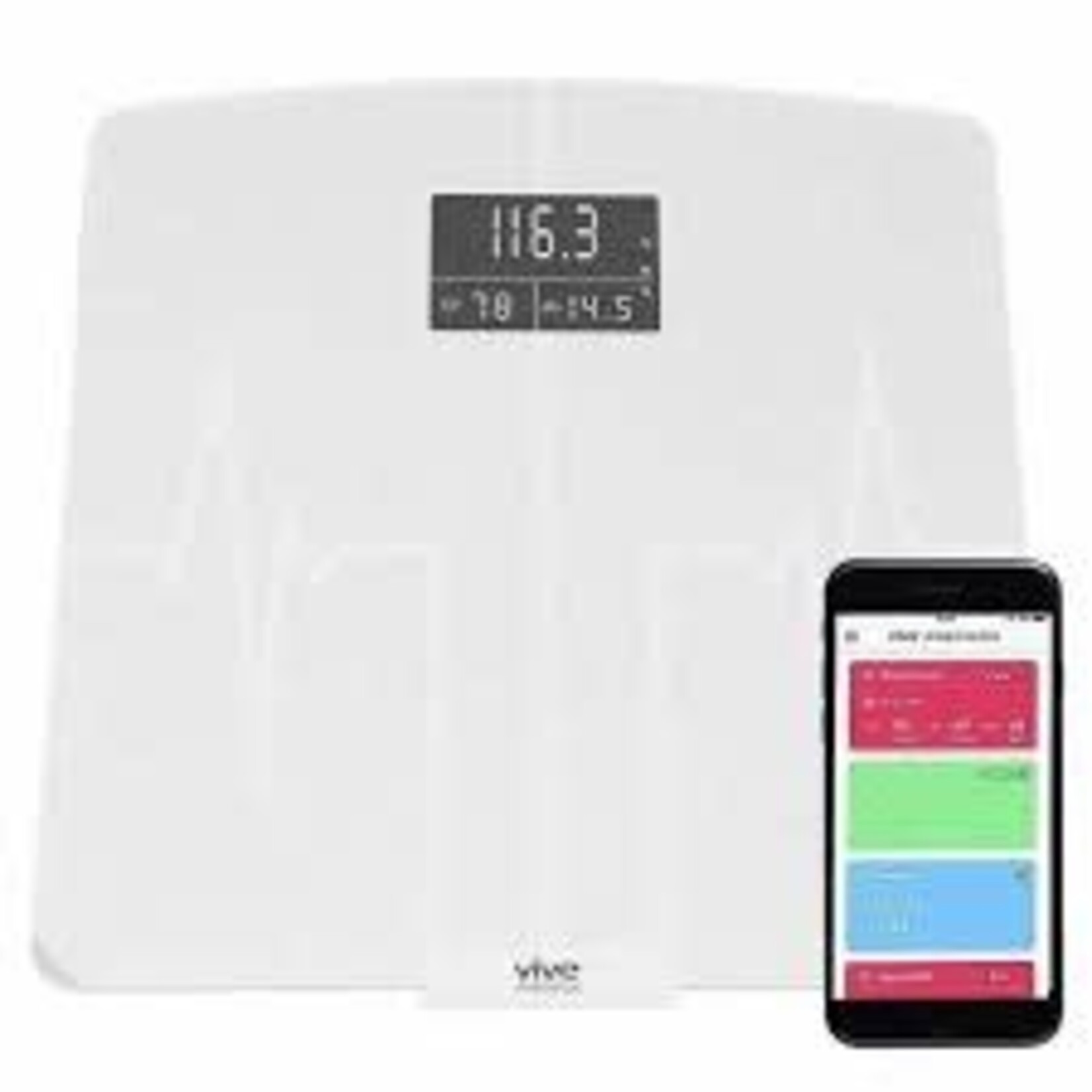 Digital Heart Rate Scale Compatible with Smart Devices White