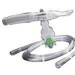 Nebulizer with Adult Elastic Headstrap Style Aerosol Mask and 7Ft Supply Tube, Small Volume, Versatile, High Performance Jet, Unique Design Allows 3cc Medication Delivery in Less Than 10 min.