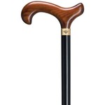 Scorched Cherry Stain on Black Shaft Cane