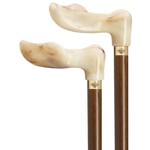 Harvy Marbleized White Palm Grip- Right Hand Cane