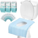 Toilet Seat Covers Disposable - 30 Pack, Waterproof, XL Disposable Toilet Seat Covers for Adults and Kids Potty Training, Individually Wrapped Travel Accessories for Public Restrooms Airplane Camping 30/Pack