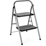 2 Step Ladder Folding Step Stool 2 Steps Stepstool with Handrails Wide Pedal,Heavy Duty Sturdy