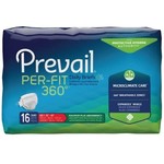 Prevail Per-Fit 360 Adult Incontinent Brief Prevail Per-Fit 360 Tab Closure Medium Disposable Heavy Absorbency
