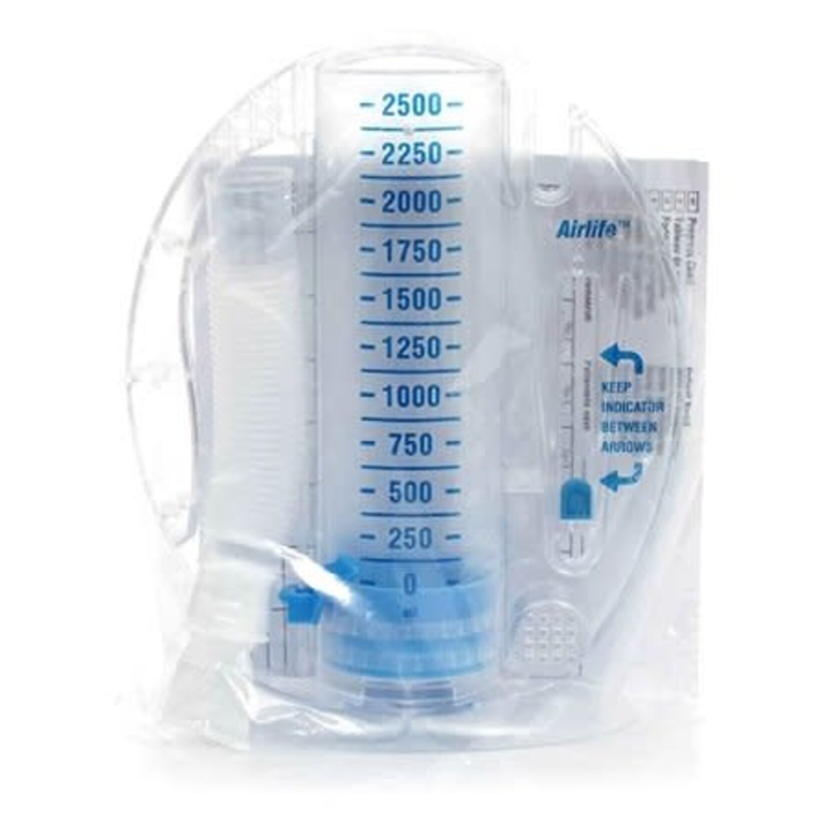 Airlife AirLife Volumetric Incentive Spirometer with One-Way Valve, 4000 mL Capacity