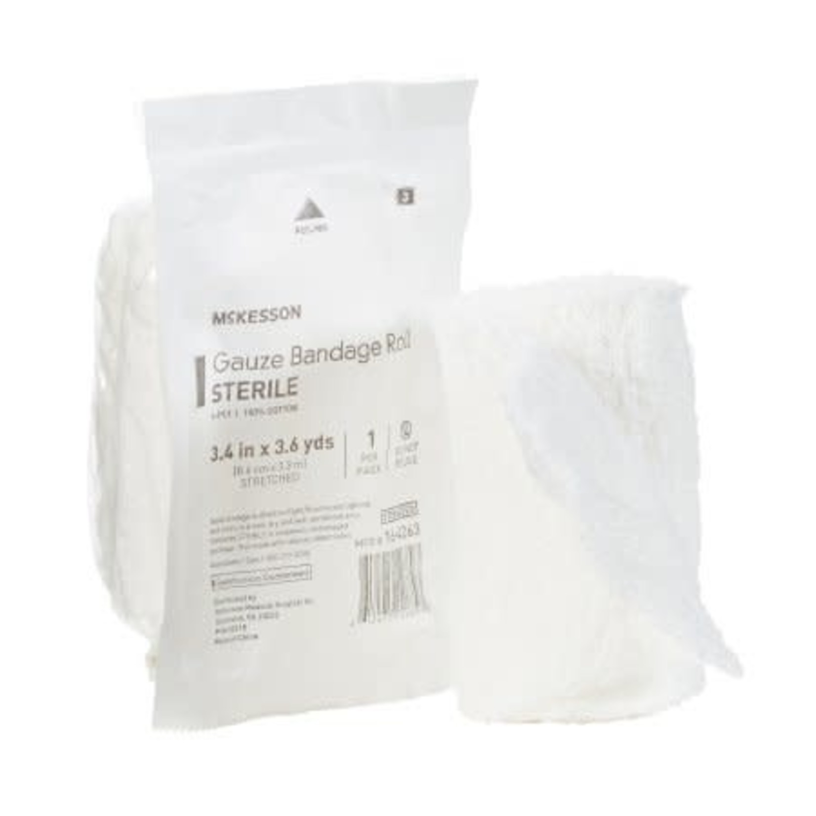 McKesson Fluff Bandage Roll McKesson Cotton Gauze 6-Ply 4-1/2 Inch X 4-1/10 Yard Roll Sterile