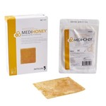 Honey Impregnated Wound Dressing MEDIHONEY® 4 X 5 Inch Calcium Alginate Active Leptospermum Honey Sterile