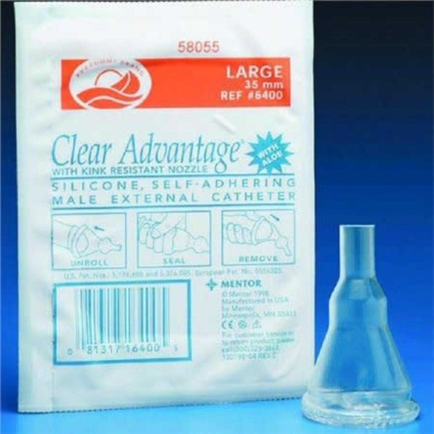 Freedom Clear Advantage Self-Adhering Male External Catheter, 40 mm