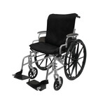 Sheepskin Wheelchair Seat & Backrest Pads Black