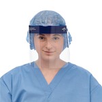 Shield, Face: Disposable Face Shield with Foam Top and Elastic Band, Full Length, 7.5" Long