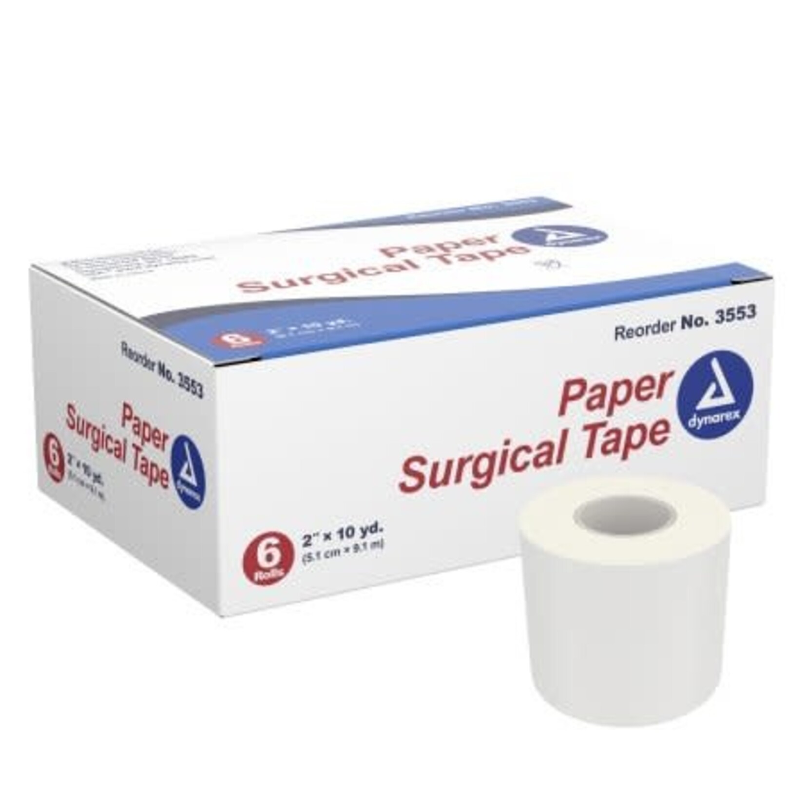 Medical Tape Dynarex® White 2 Inch X 10 Yard Paper NonSterile