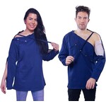Dialysis & Shoulder Surgery Recovery Full Sleeve Shirt with Shoulder & Arm Snaps