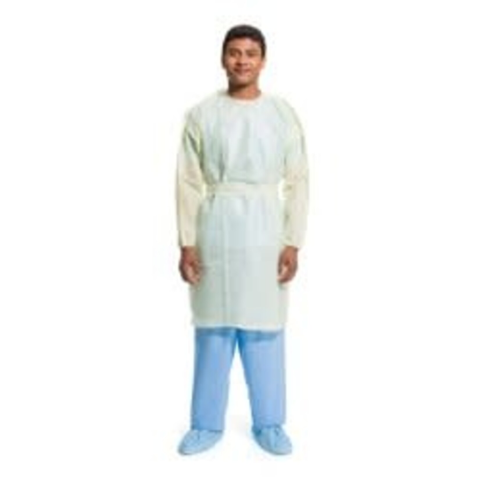 GOWN, UNIV ELAS CUFF YLW MED-LG 10/Pack