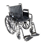 Drive Wheelchair Padded, Removable Composite Black 18 Inch 300 lbs.