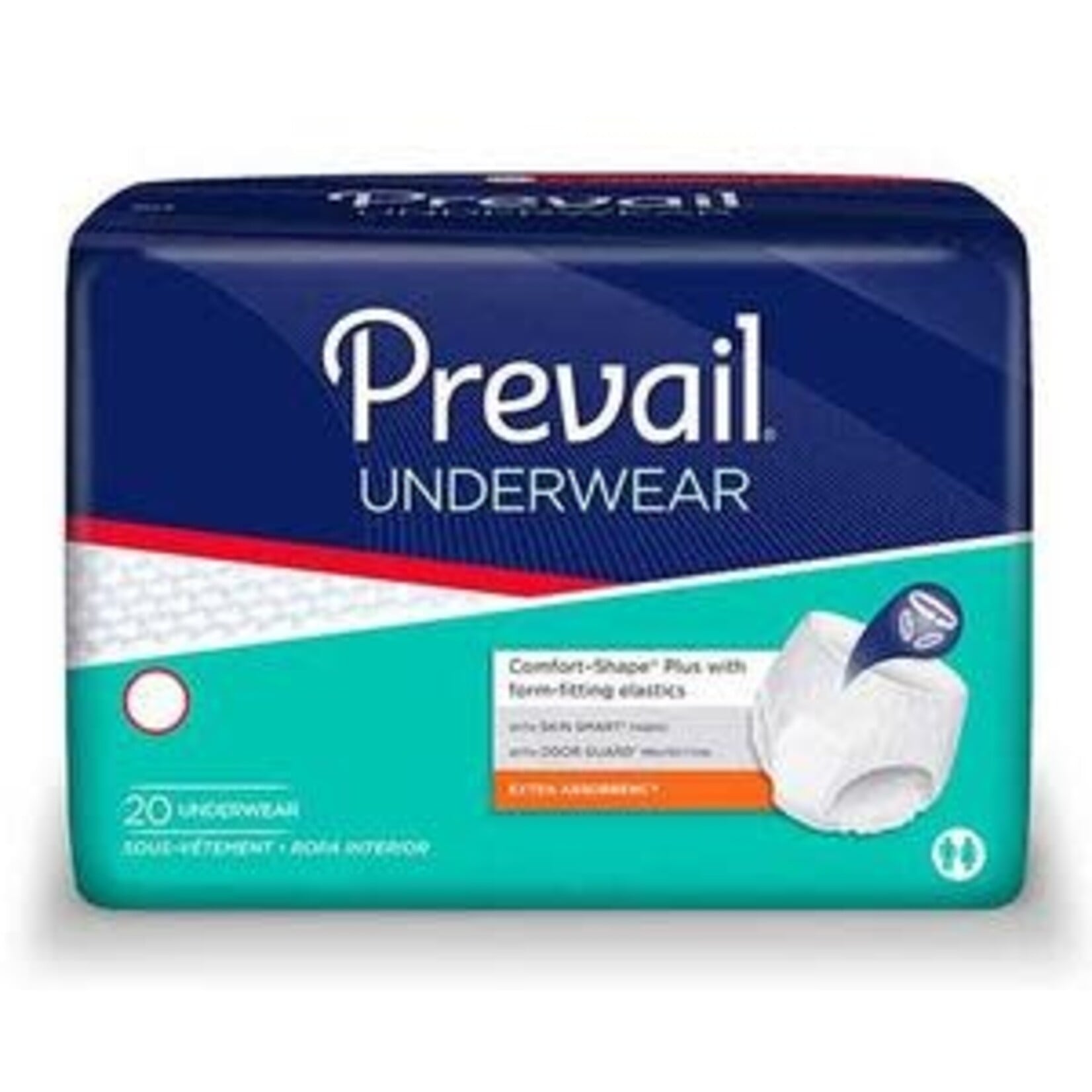 Prevail Prevail Protective Underwear Medium 34" - 46” 20/Pack single