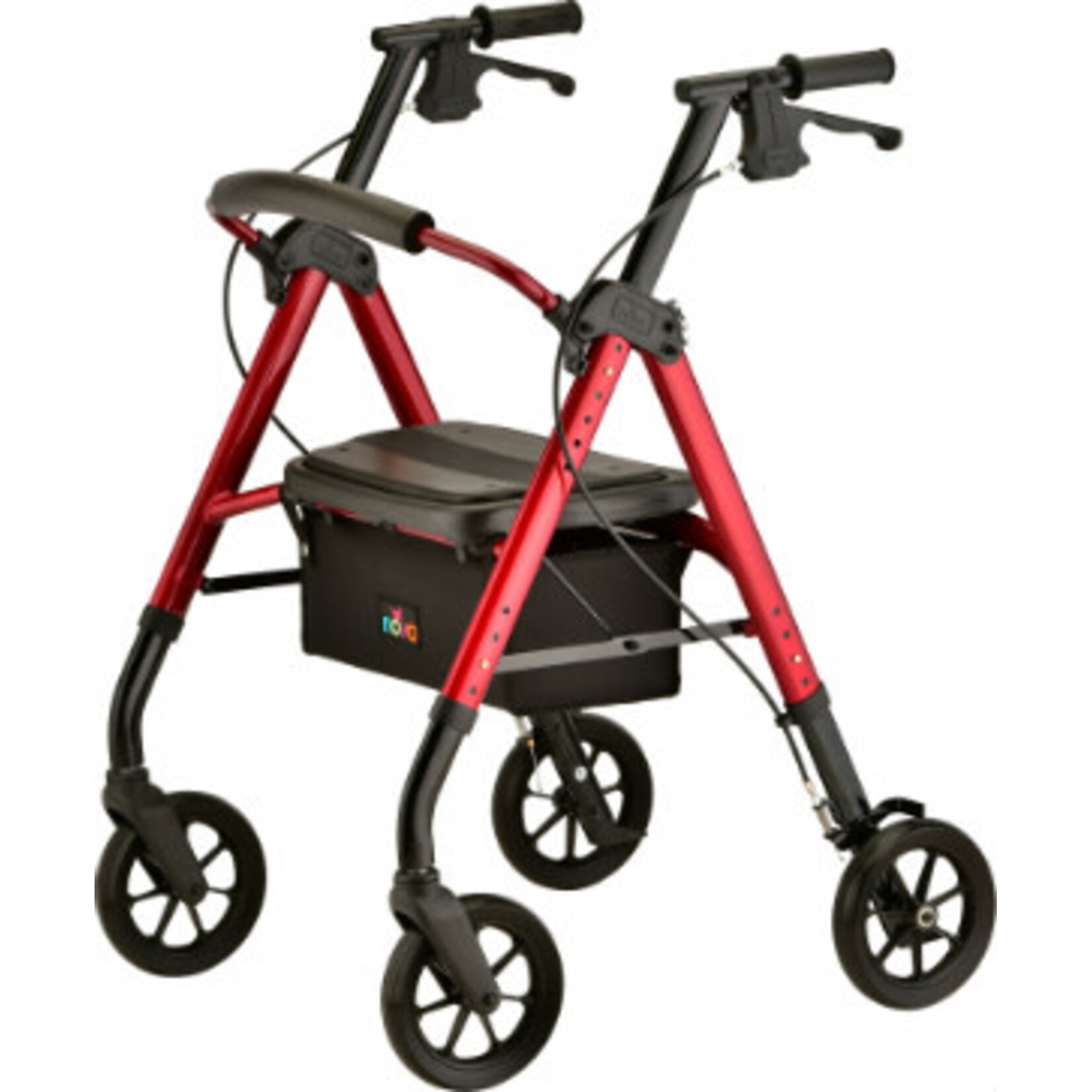 Nova STAR 8 DX HEAVY DUTY ROLLATOR, 450 LB. WEIGHT CAPACITY, RED