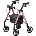 Nova STAR 8 ROLLATOR WALKER, 8" WHEELS & STANDARD SIZE, PINK