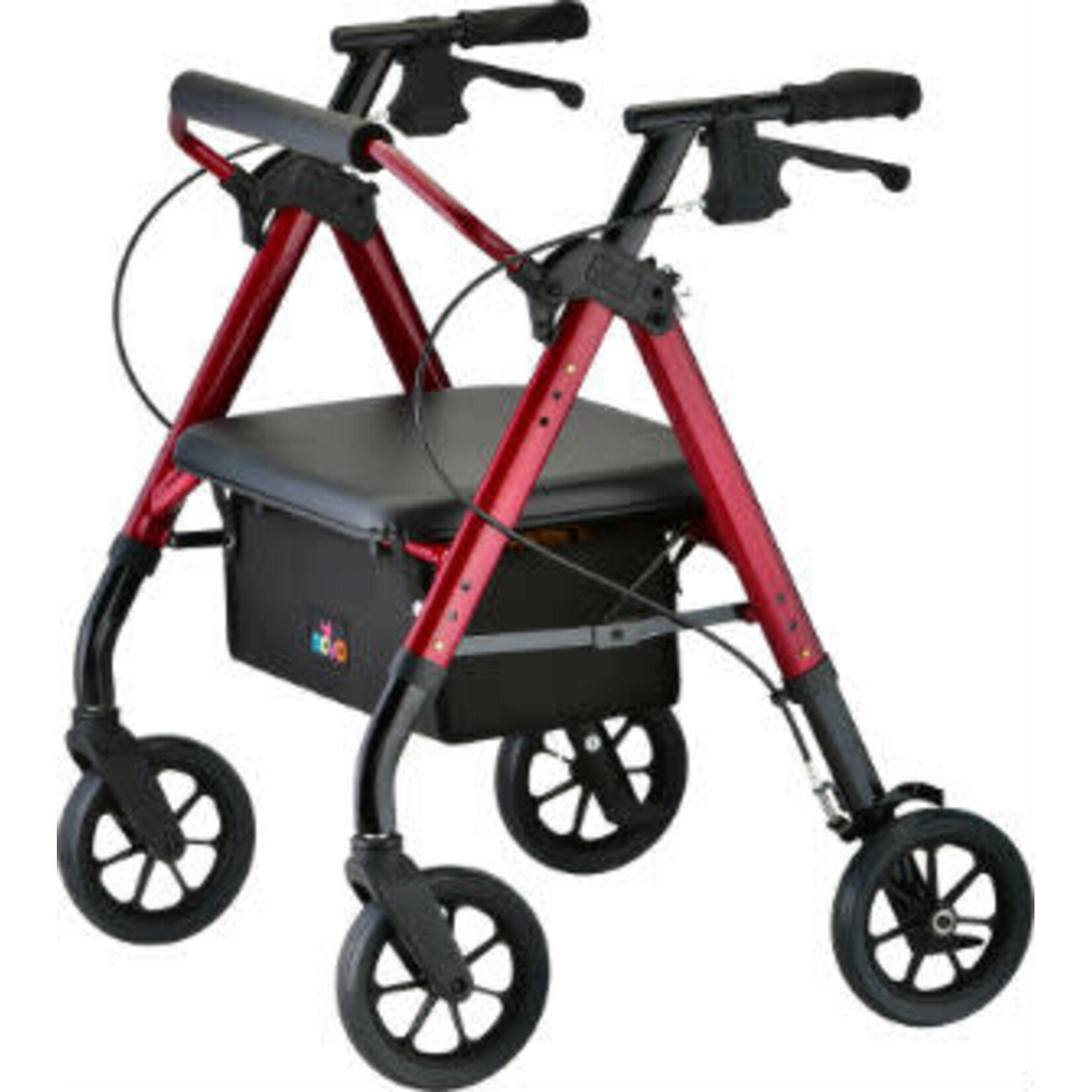Nova STAR HEAVY DUTY ROLLATOR, 450 LB. WEIGHT CAPAITY, RED