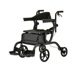 Nova GEMINI 2 IN 1 ROLLATOR TRANSPORT CHAIR BLACK