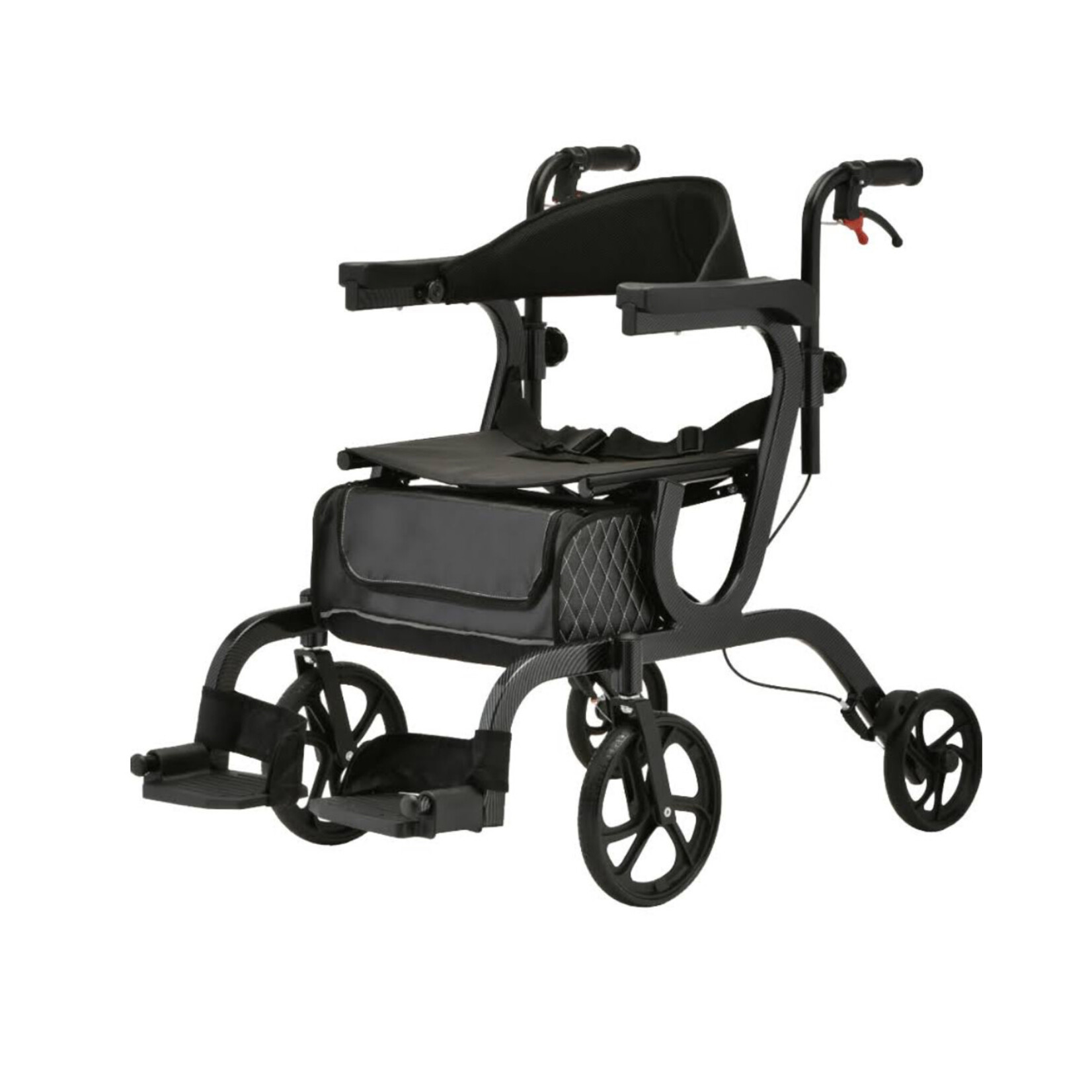 Nova GEMINI 2 IN 1 ROLLATOR TRANSPORT CHAIR BLACK
