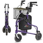 Nova TRAVELER 3 WHEEL ROLLING WALKER PURPLE