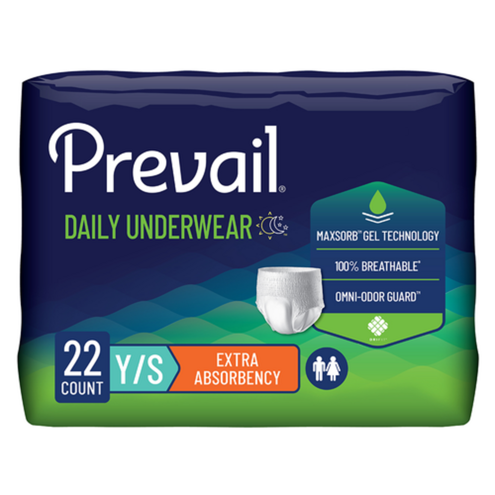 Prevail Protective Underwear, Unisex, Extra Absorbency, Package