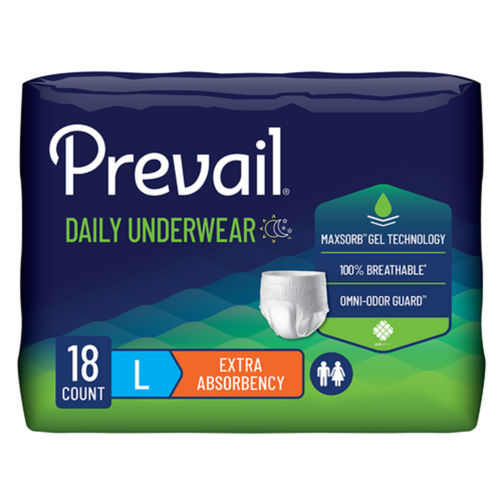 Prevail Protective Underwear, Unisex, Extra Absorbency, Package