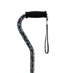Nova CANE OFFSET BLACK W/ FLOWERS