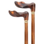 Harvy Amber Acrylic Palm Grip on Cherry-Right Hand Cane