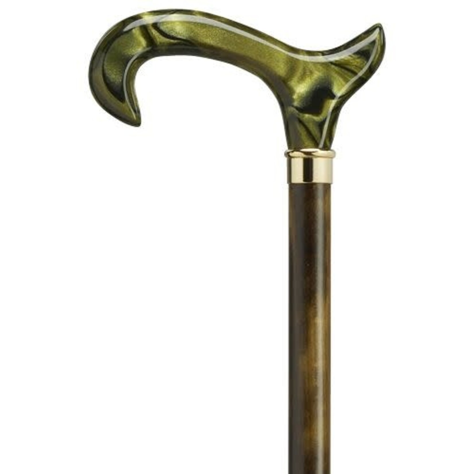 Harvy Imported Acrylic Green Derby Handle Cane