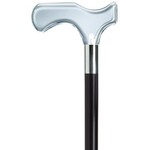 Harvy Men's Lucite Derby Handle-Black Shaft Cane