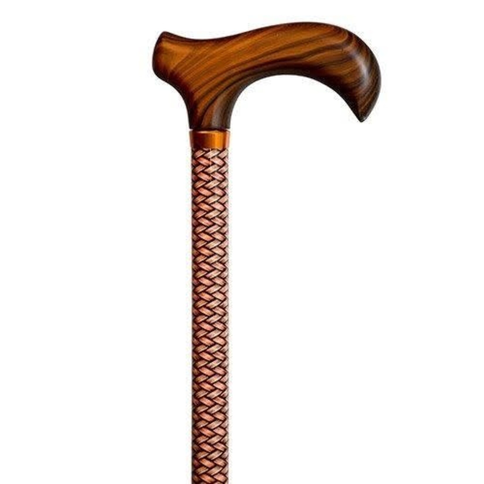 Harvy Aluminum Adjustable Derby Weaved Cane
