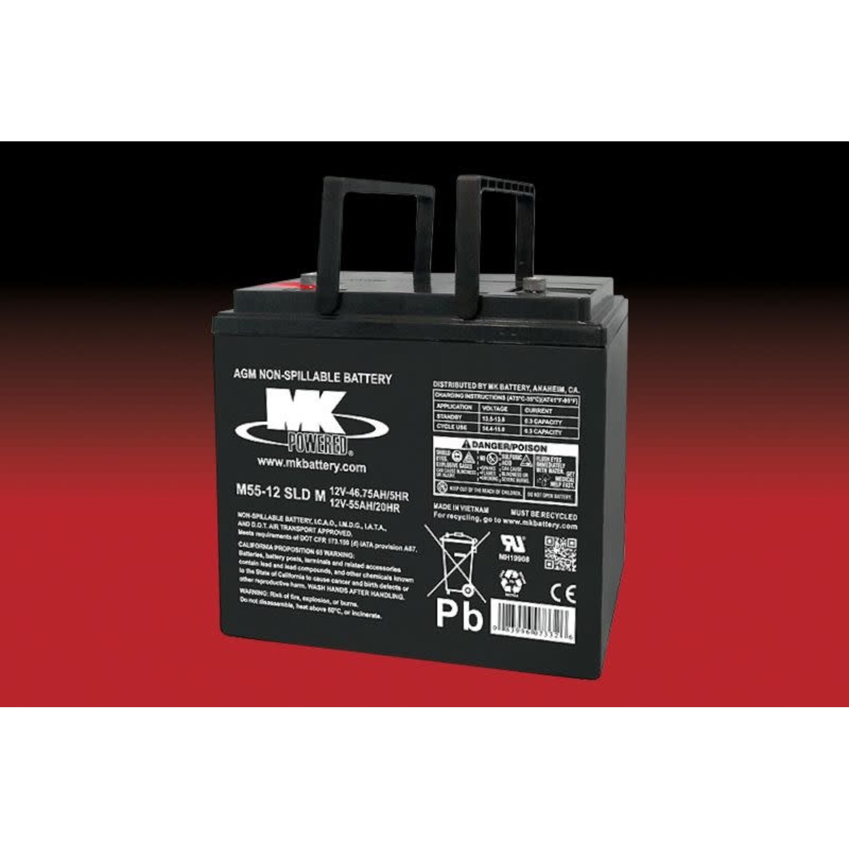 MK Battery 12v 55ah Battery - SLA