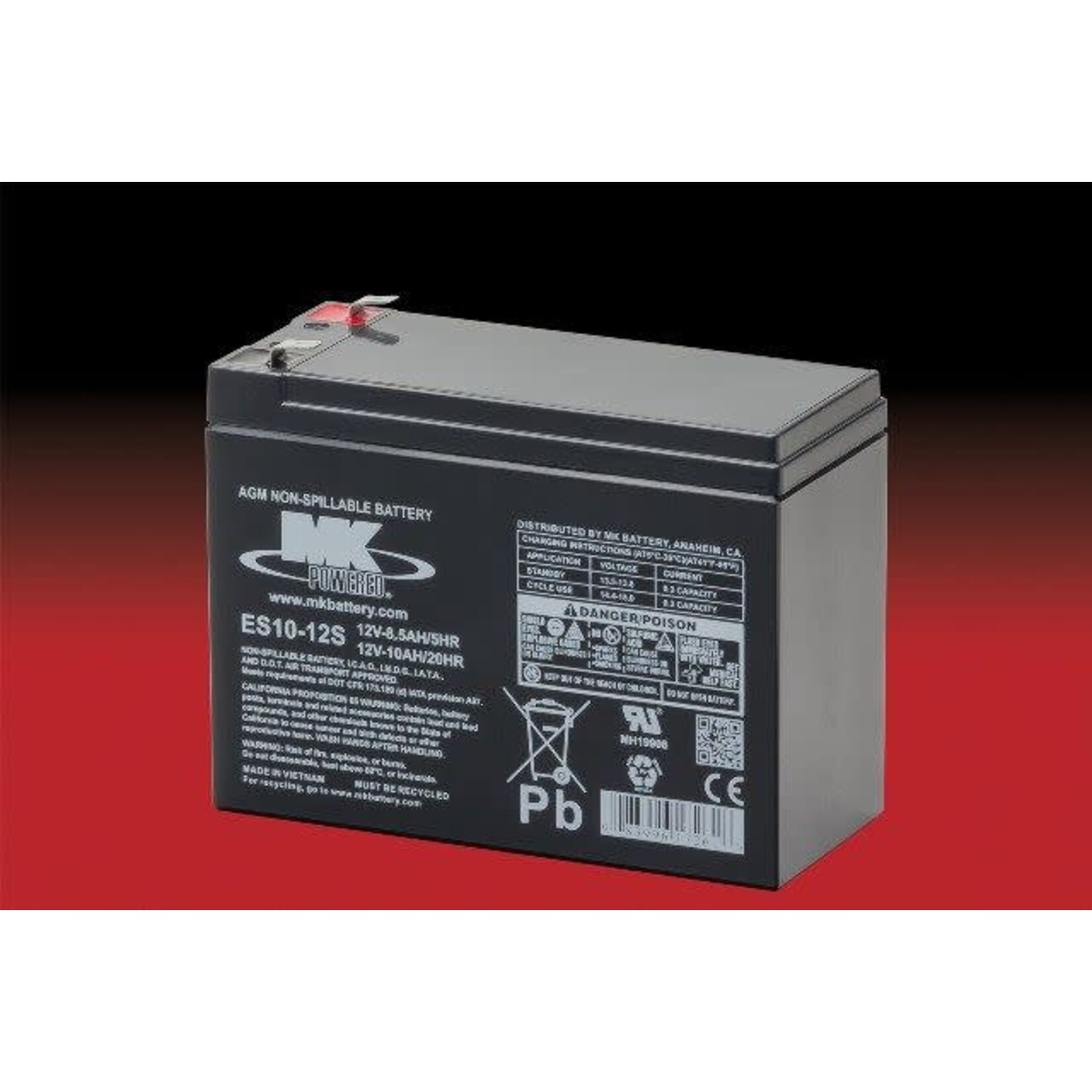 MK Battery 12v 10ah Battery - SLA