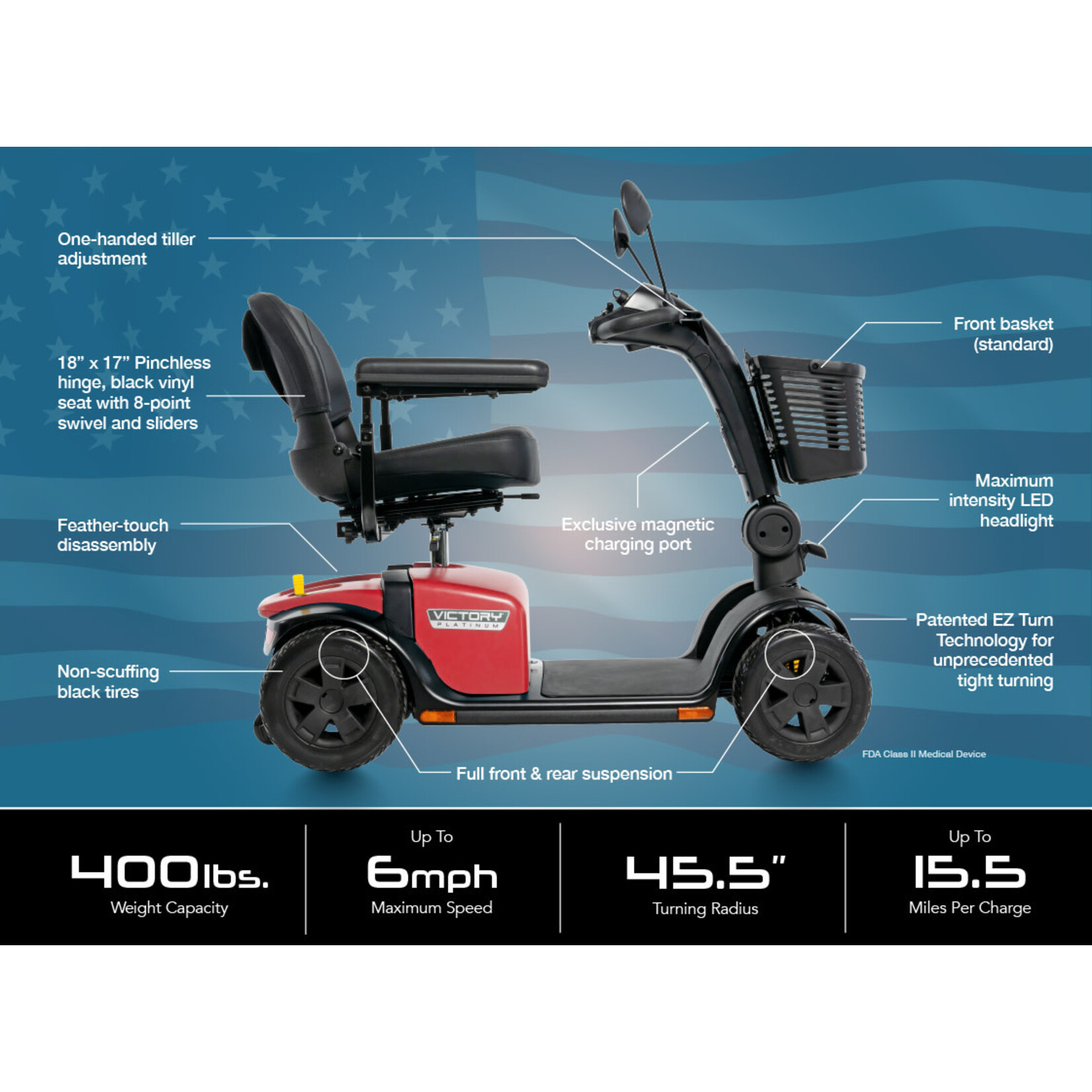 Pride Victory Platinum 4-Wheel Scooter