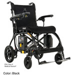 Pride Jazzy Carbon 27X, Black, with 18” x 18” Foam Seat, 10 Ah Lithium-ion Battery Electric Wheelchair