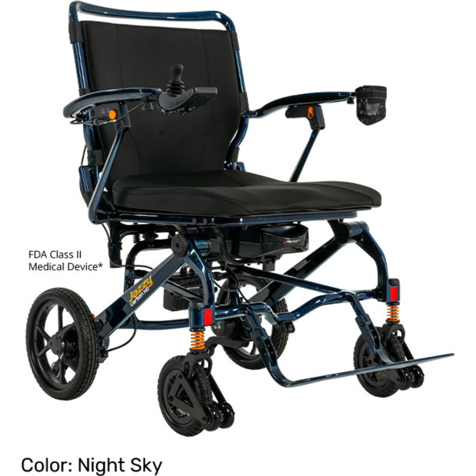 Pride Jazzy Carbon HD, Night Sky, with 20” x 20” Foam Seat, 20 Ah Lithium-ion Battery Heavy Duty Electric Wheelchair