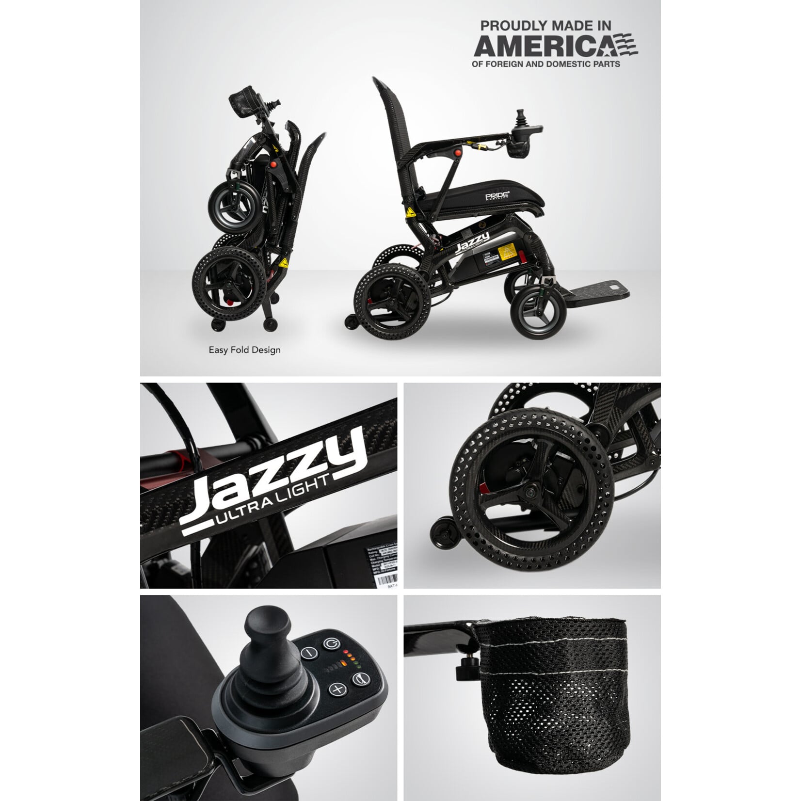 Pride Jazzy Ultra Light 20 AH Lithium-ion Battery Electric Wheelchair