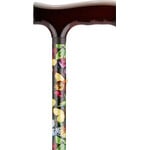 Nova FOLDING CANE WITH WOOD GRIP HANDLE BUTTERFLIES