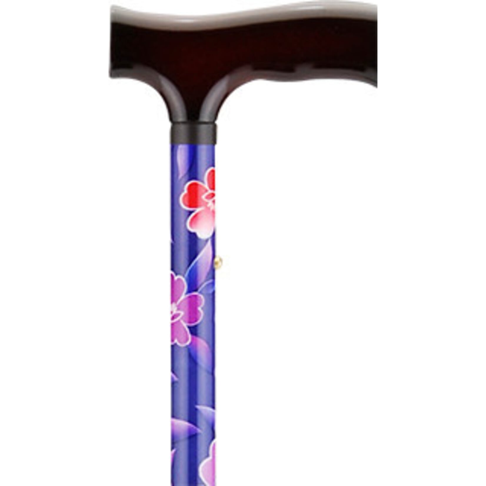Nova FOLDING CANE WITH WOOD GRIP HANDLE MAUI FLOWERS