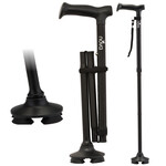 Nova Folding Cane with Quad Pivot Tip Black