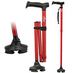 Nova Folding Cane with Quad Pivot Tip Red