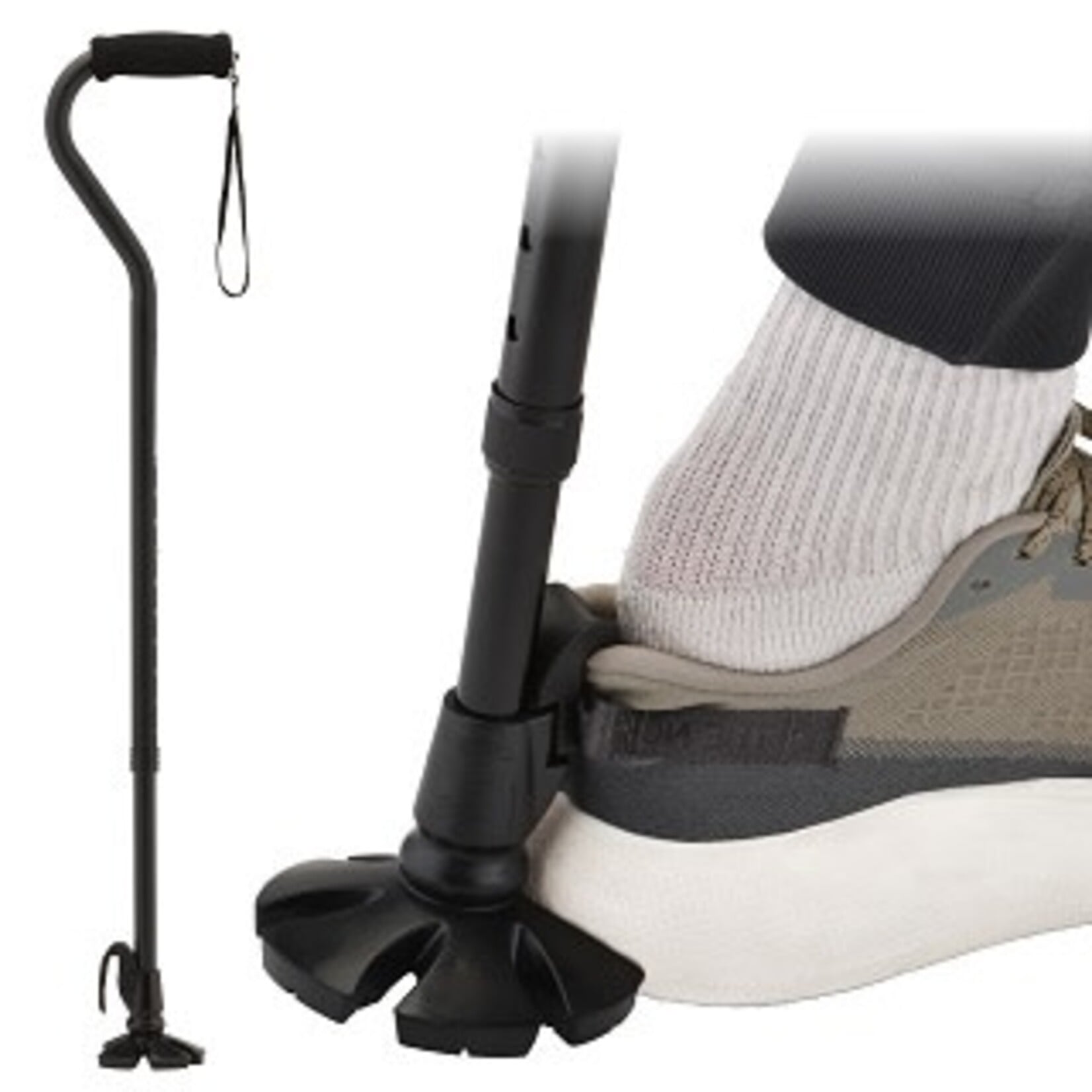 Nova Shoe Horn Offset Cane - Black