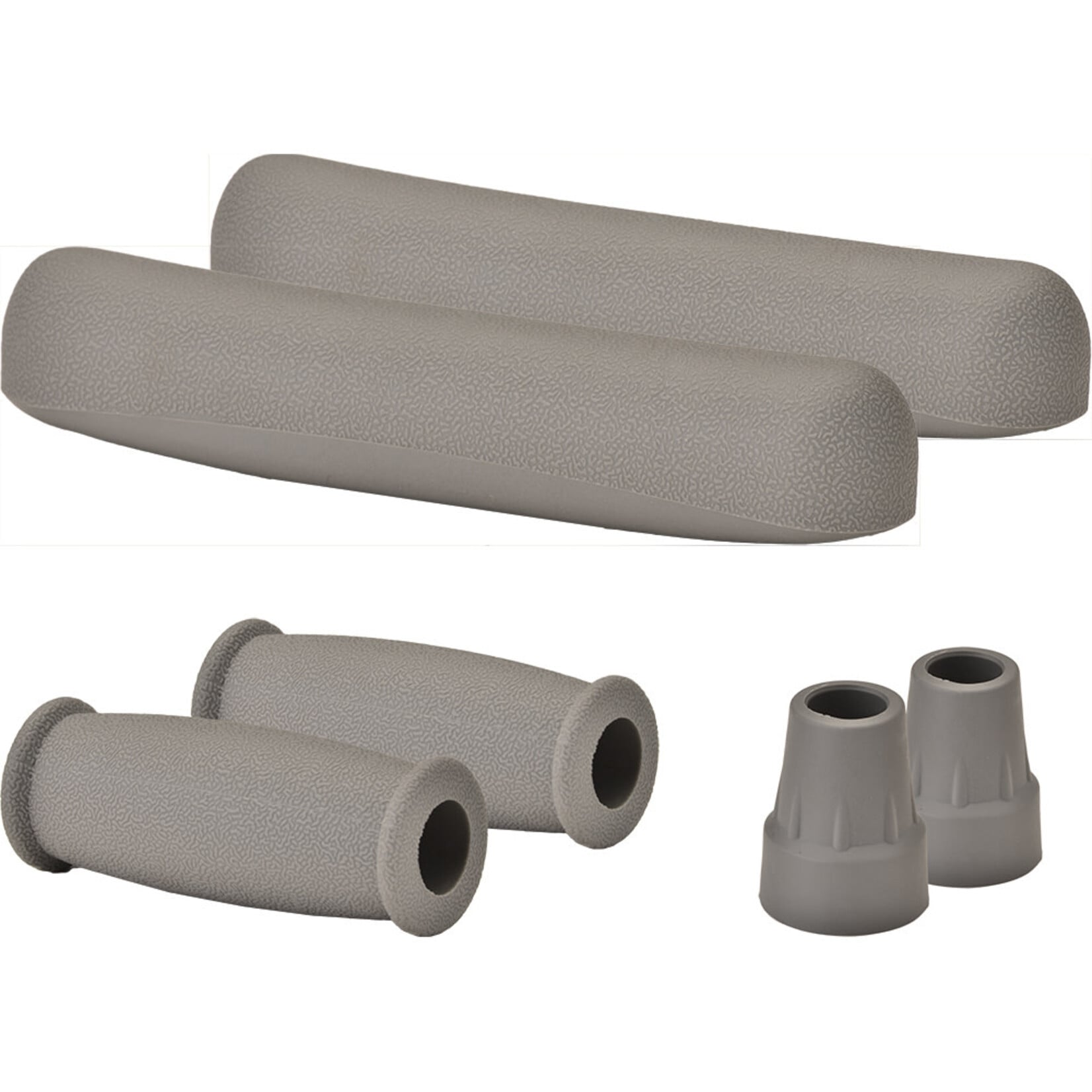 Nova Crutch Accessory Kit, Gray Rubber