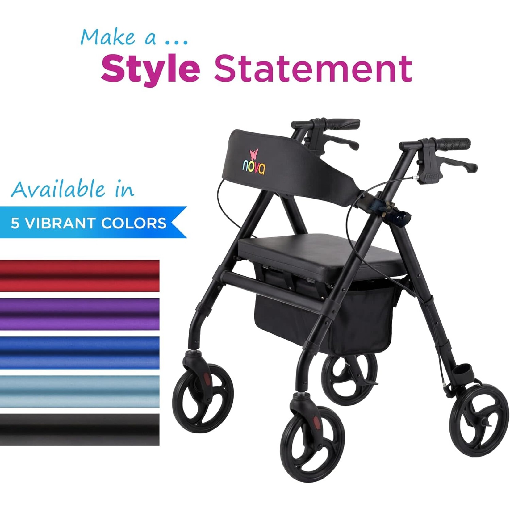 Nova Vega Rollator - Black