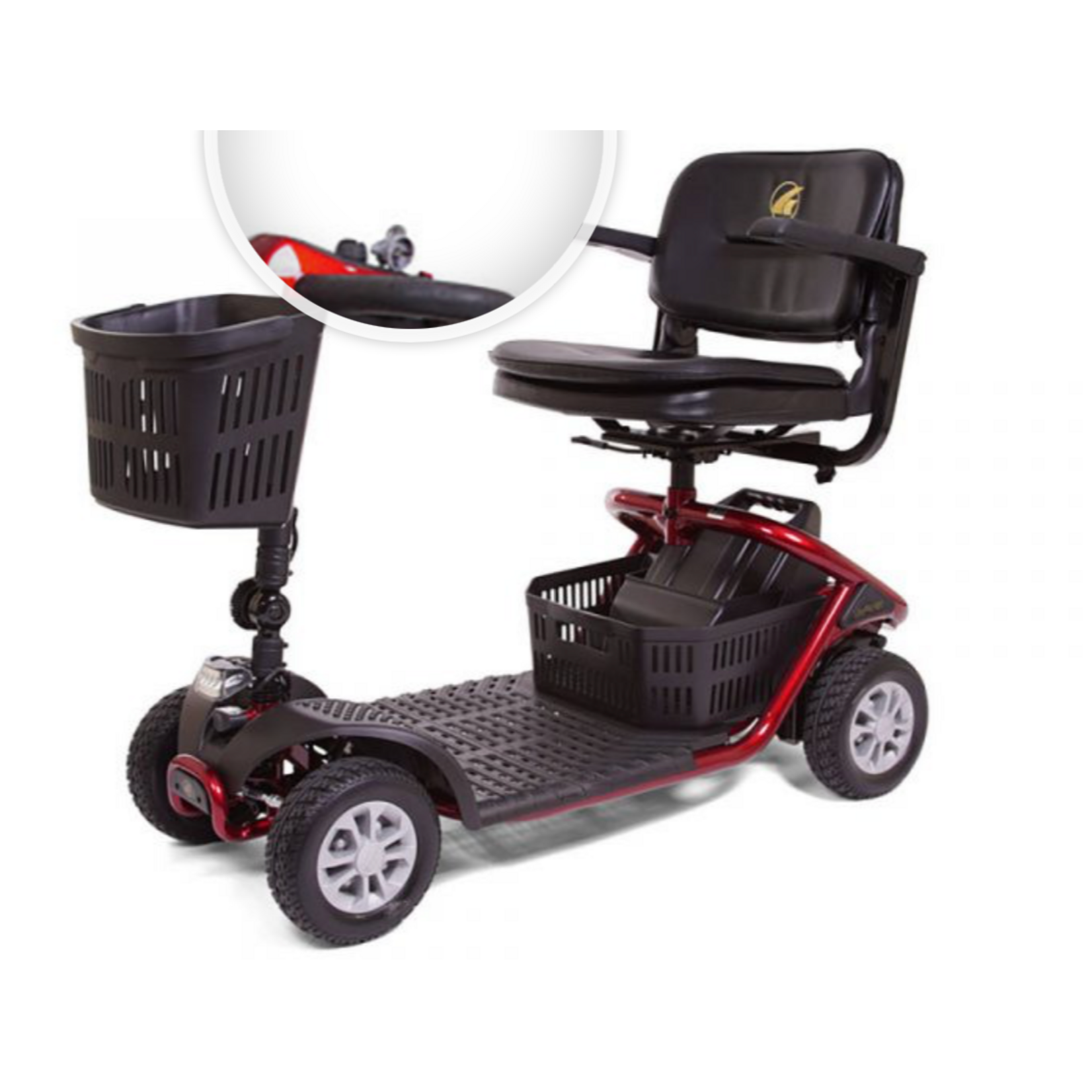 Golden Technologies LiteRider Scooter, 4 Wheel, Red