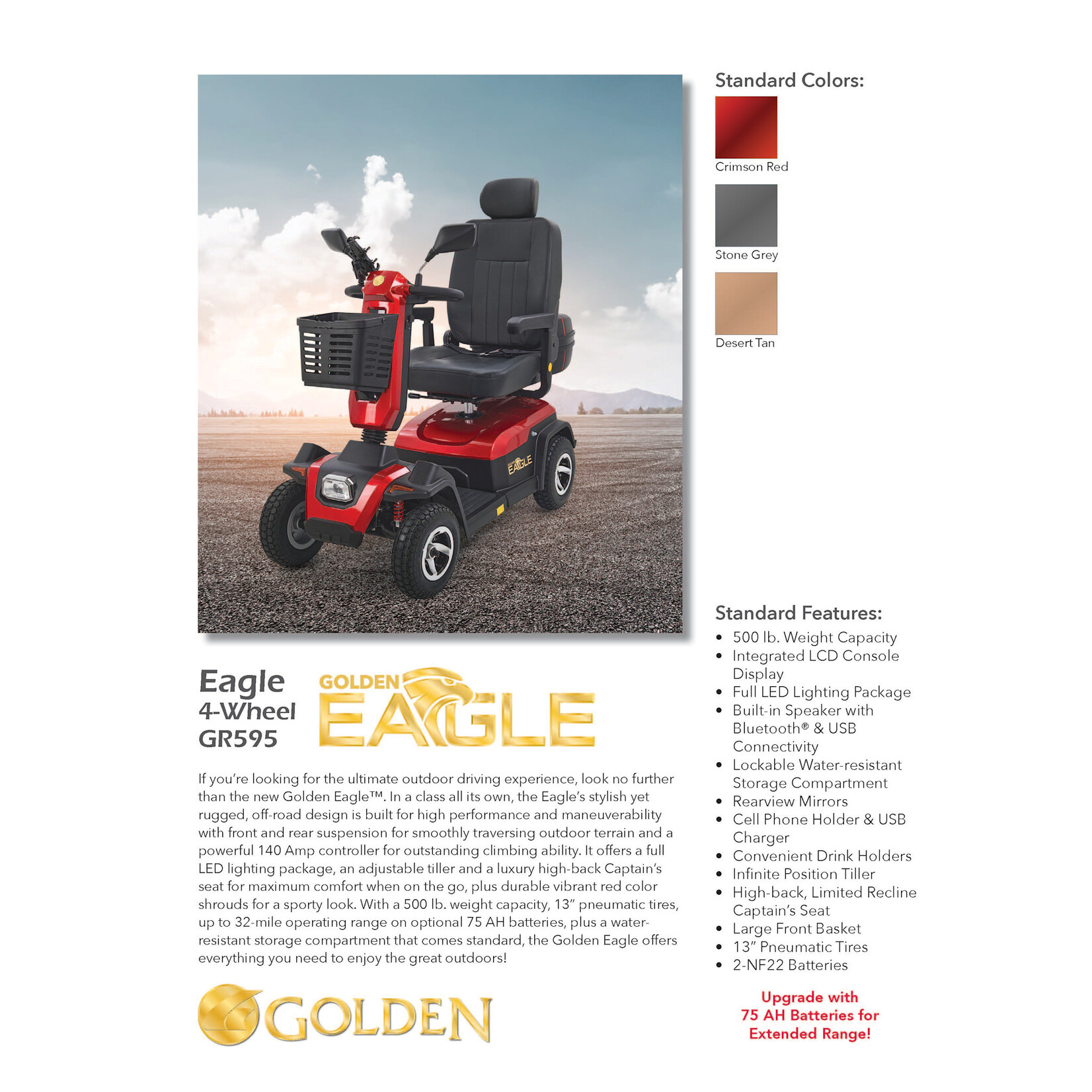 Golden Technologies Eagle Scooter, 4 wheel