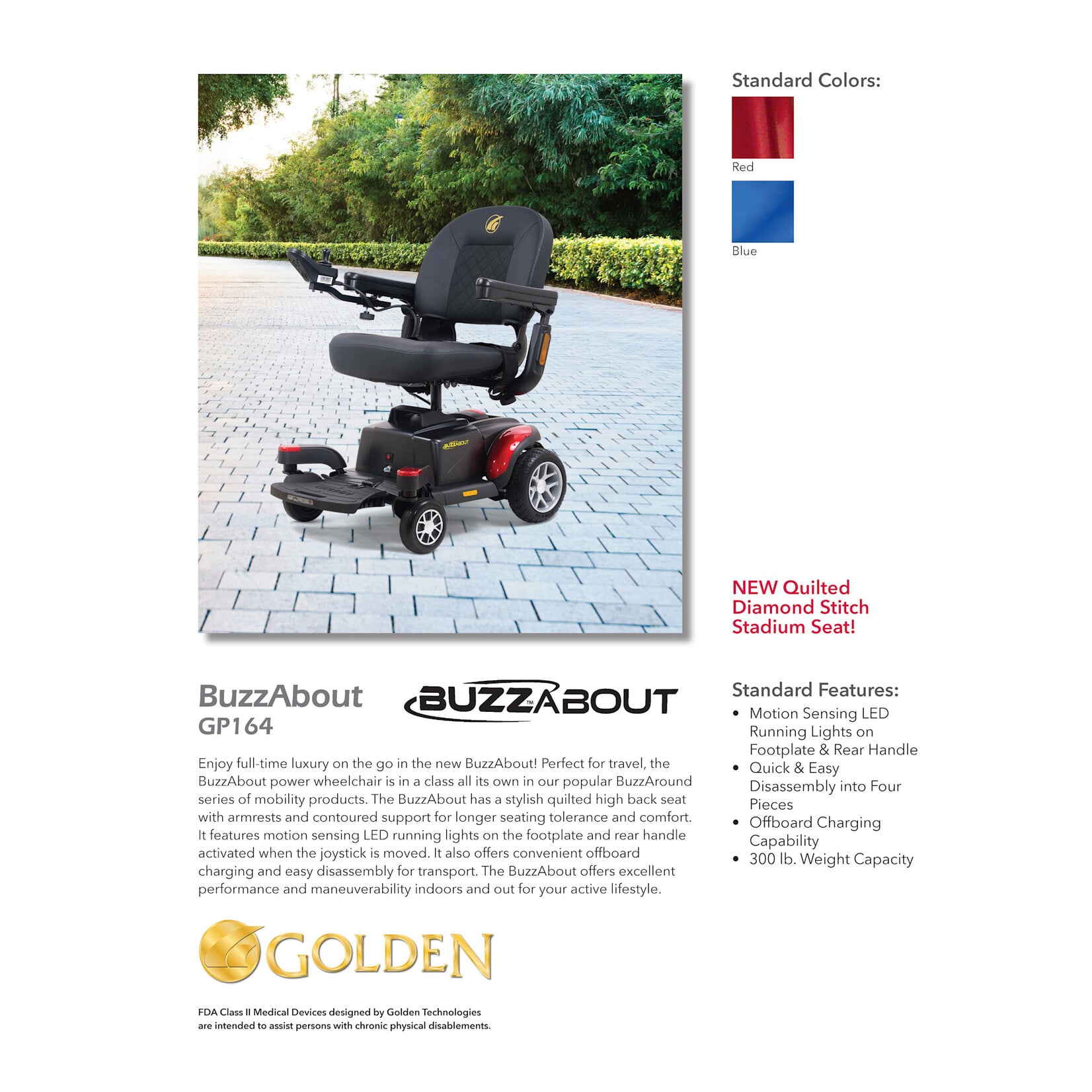 Golden Technologies BuzzAbout Electric Wheelchair